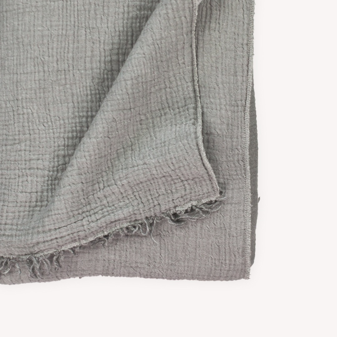 POKOLOKO Crinkle Fleece-Lined Throw #color_crinkle-charcoal-grey