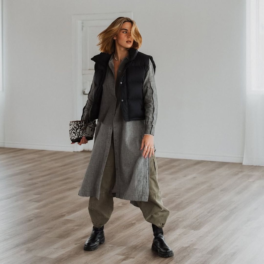 City Collection Buttoned Shirt Dress