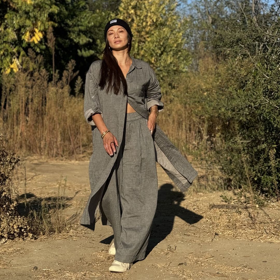 City Collection Buttoned Shirt Dress