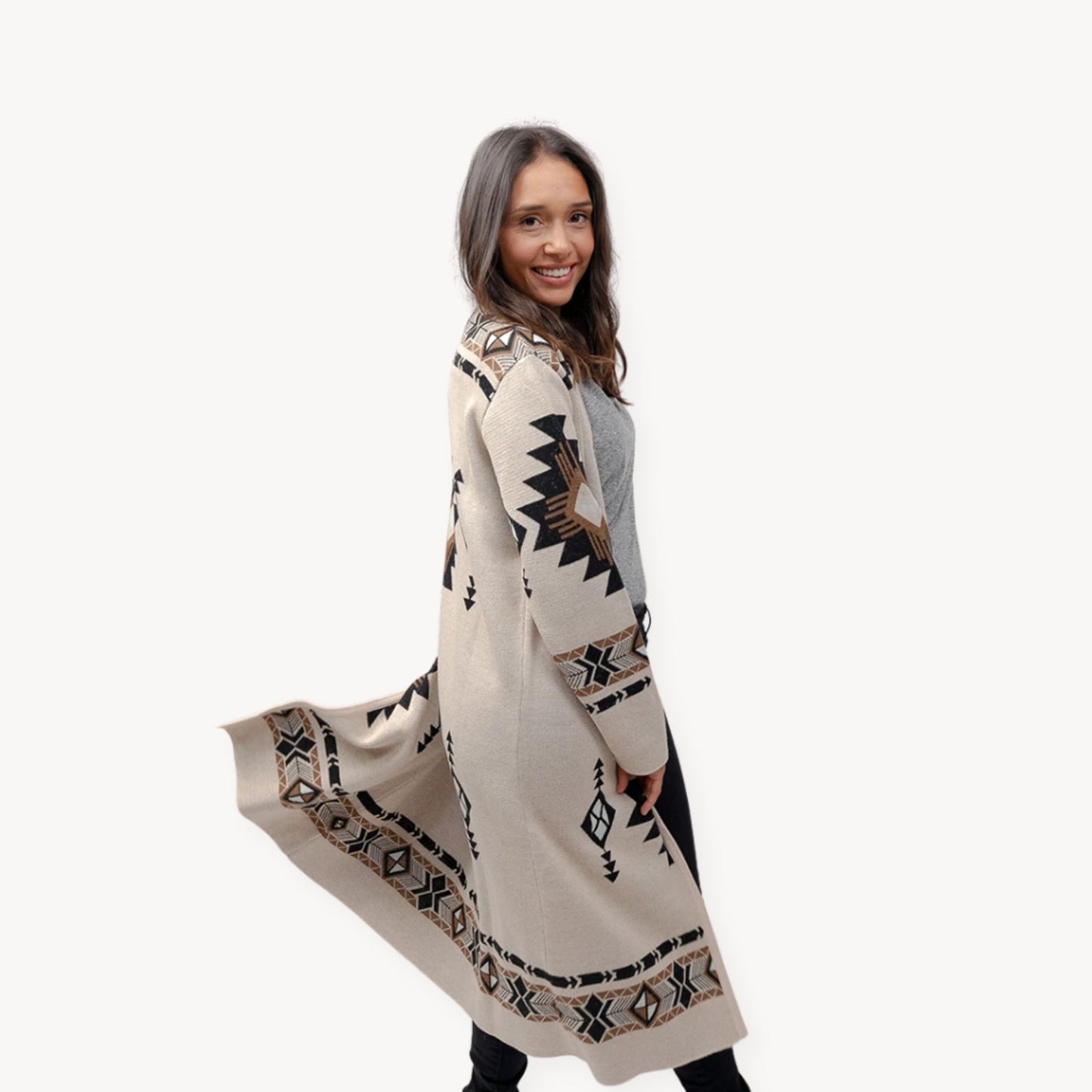 POKOLOKO Long Jacquard Sweater #color_beige-jacquard