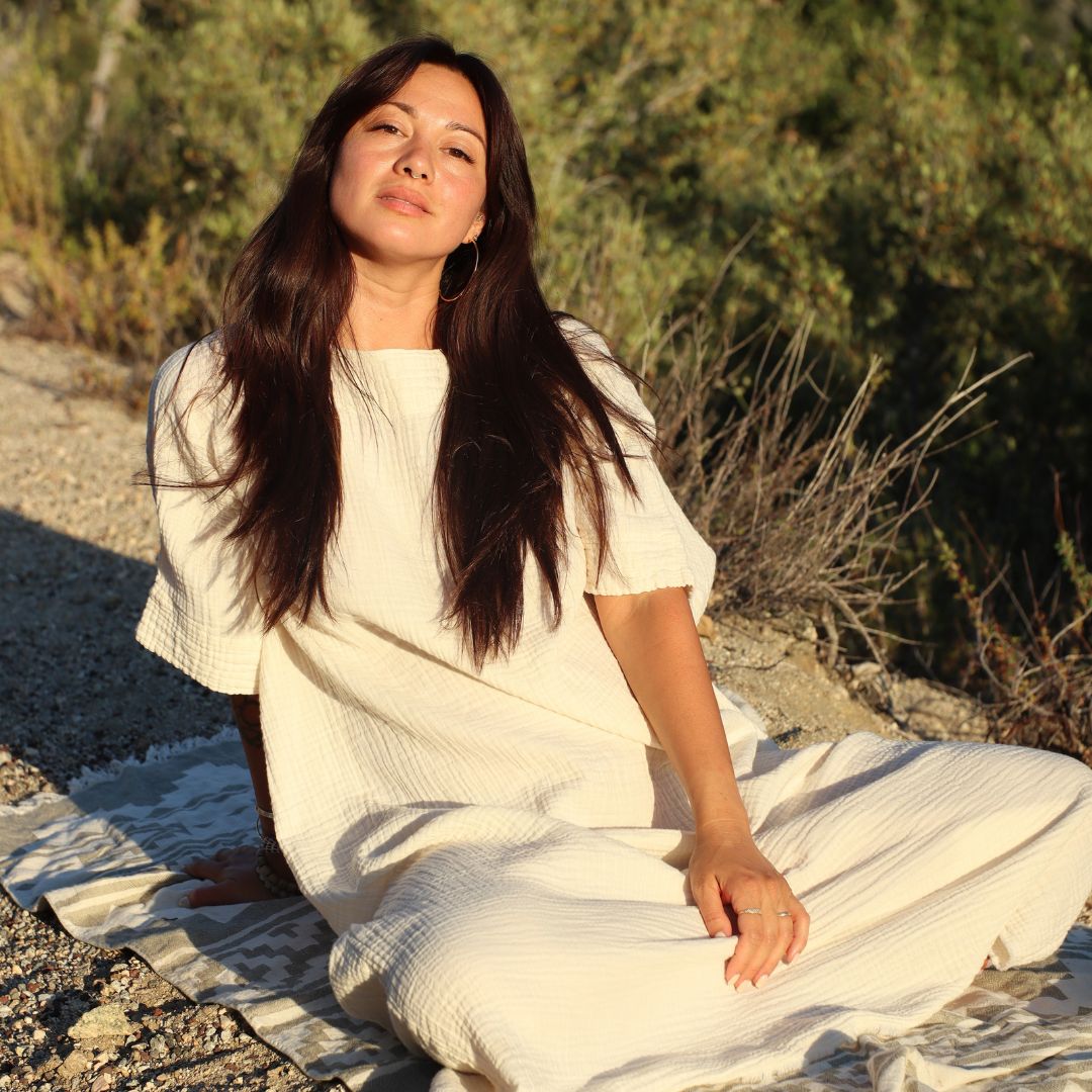 POKOLOKO Crinkle Balloon Dress #color_crinkle-cream