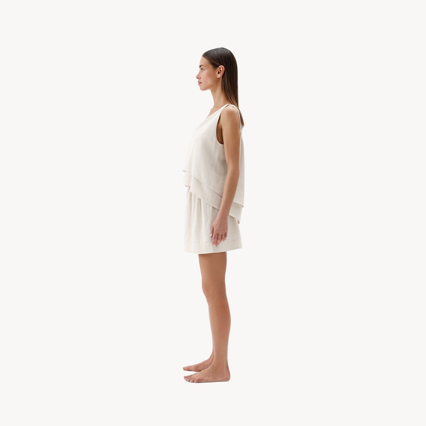 Linen-Cotton Tank Blouse #color_natural