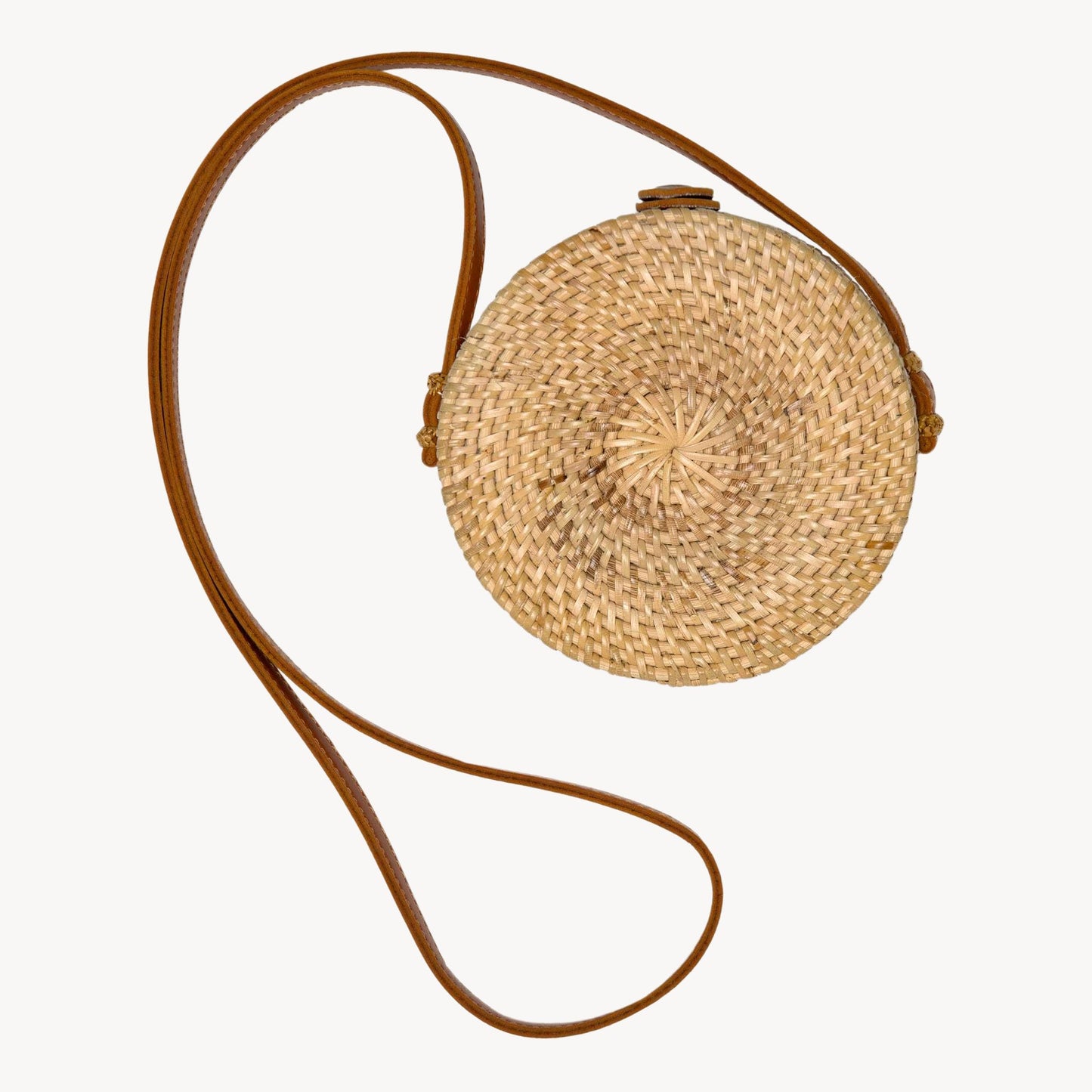 POKOLOKO Circle Bali Bag #color_tan-rattan