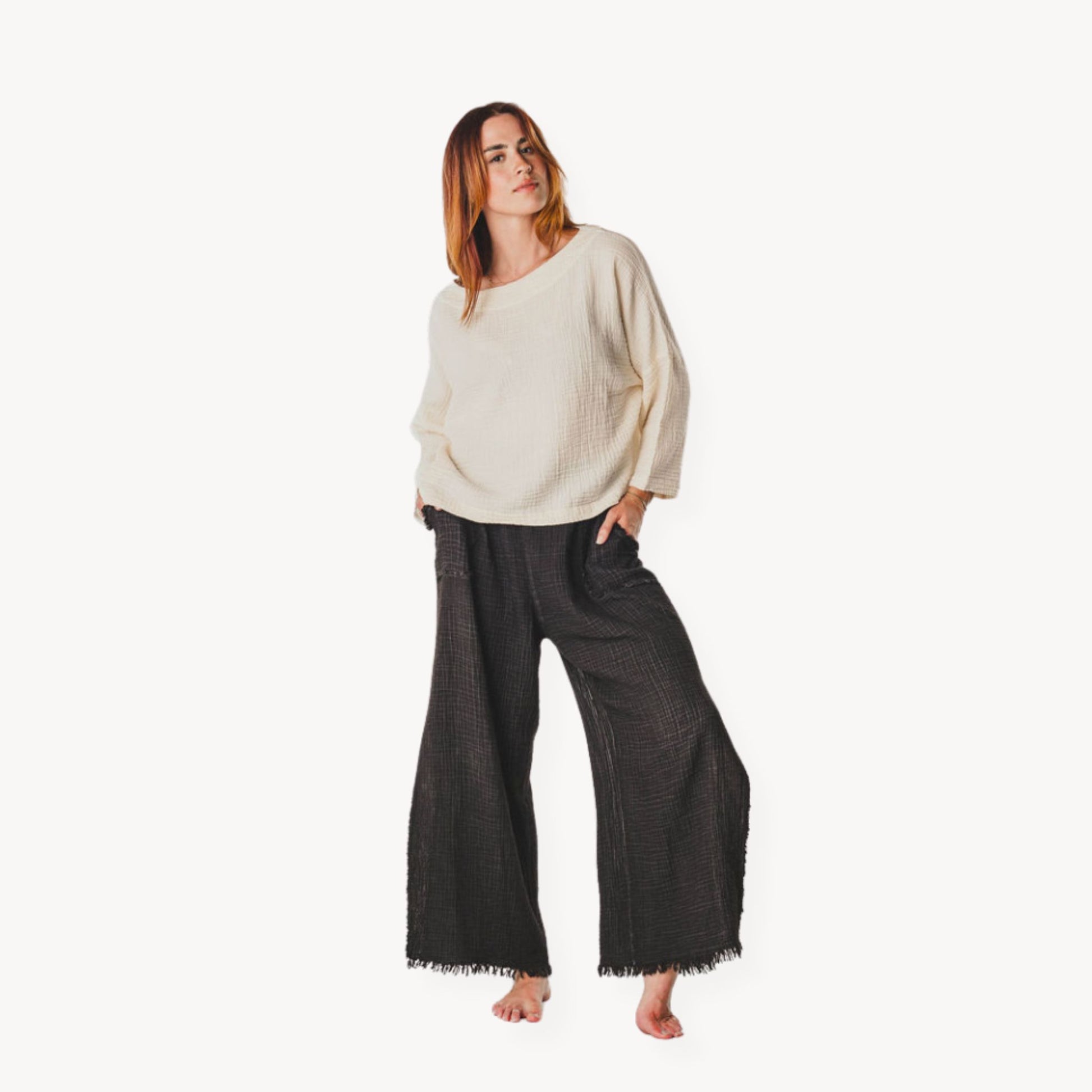 POKOLOKO Crinkle Long Sleeve Boat Top #color_crinkle-cream