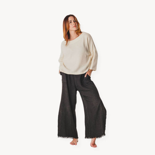 POKOLOKO Crinkle Long Sleeve Boat Top #color_crinkle-cream