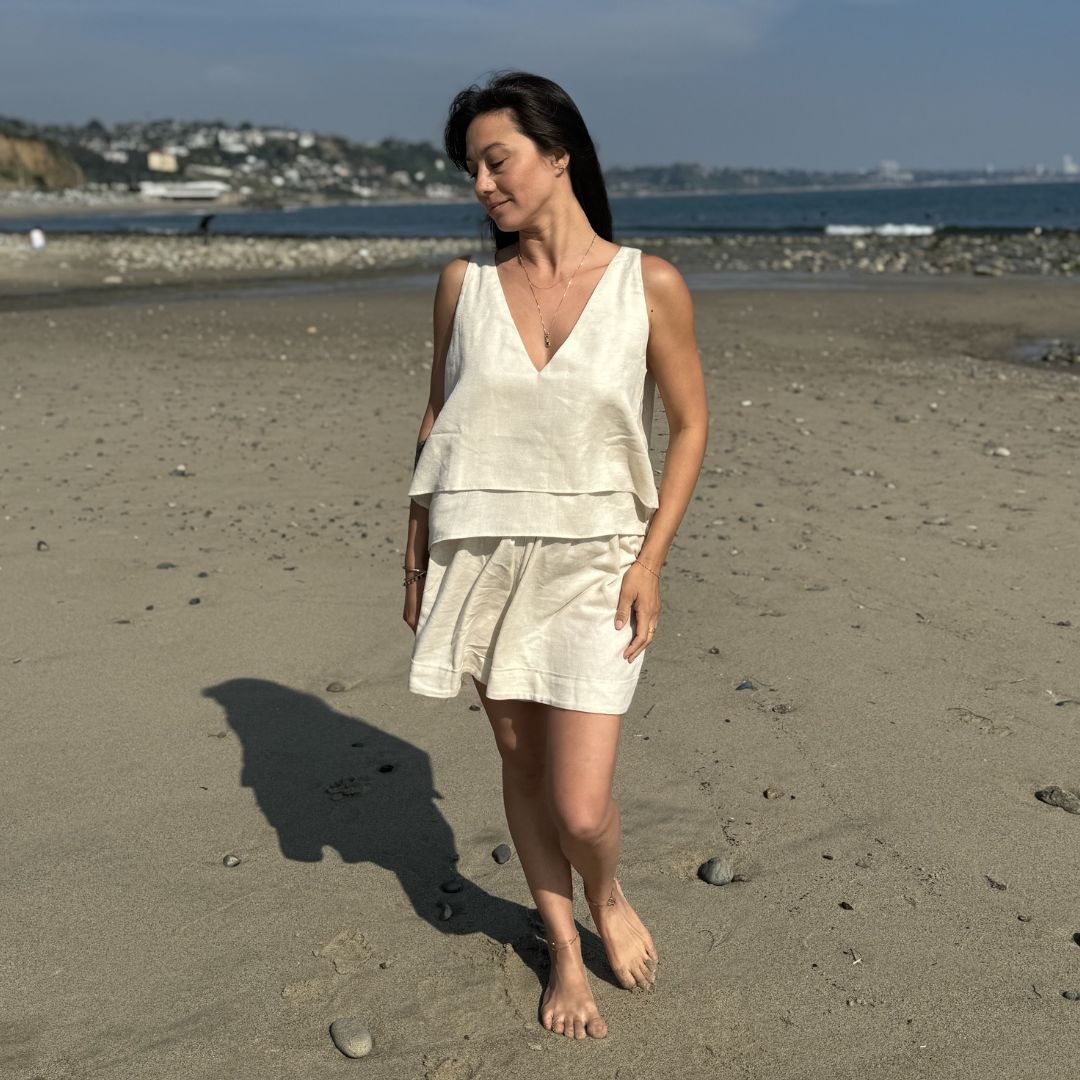 Linen-Cotton Shorts #color_natural