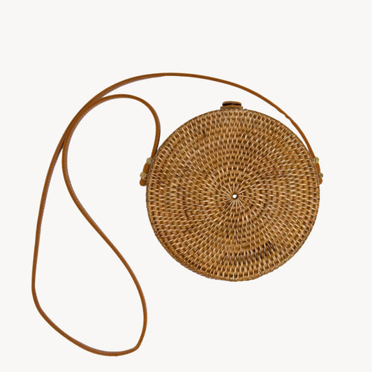 POKOLOKO Circle Bali Bag #color_caramel-rattan