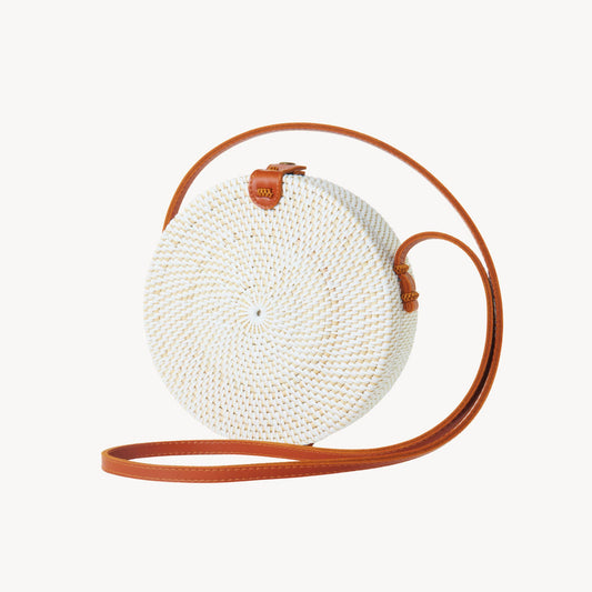 POKOLOKO Circle Bali Bag #color_white-rattan