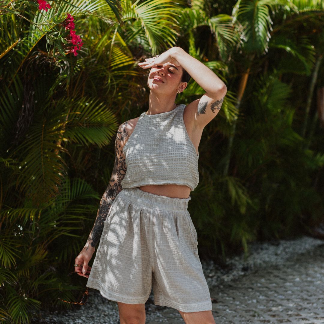 POKOLOKO Crinkle Keyhole Tank #color_crinkle-grey