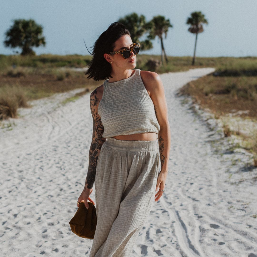 POKOLOKO Crinkle Keyhole Tank #color_crinkle-grey