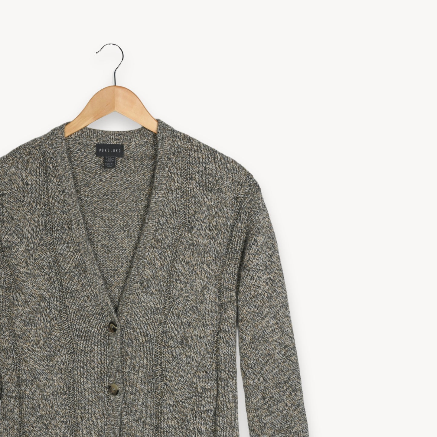 Braided Buttoned Sweater