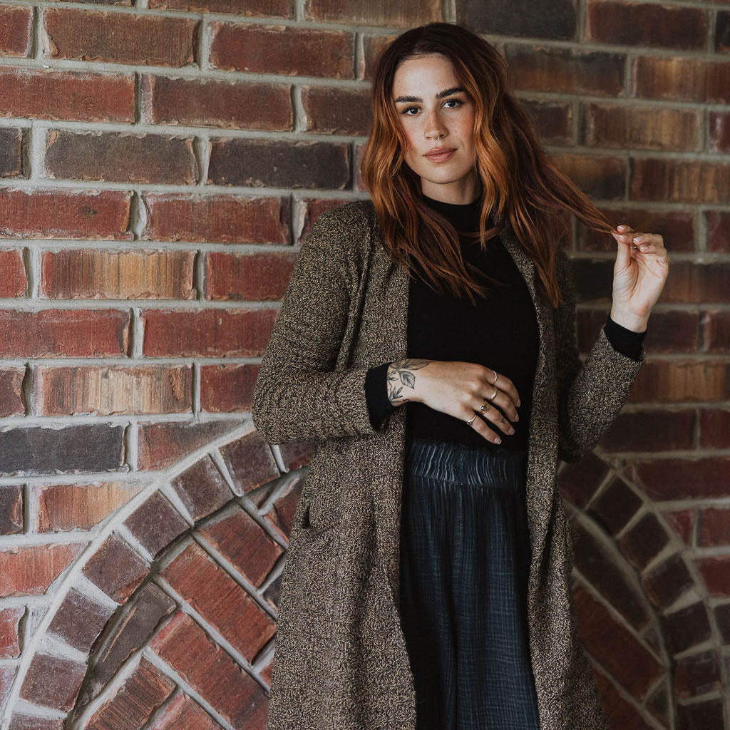 POKOLOKO Haleigh Sweater #color_brown-melange