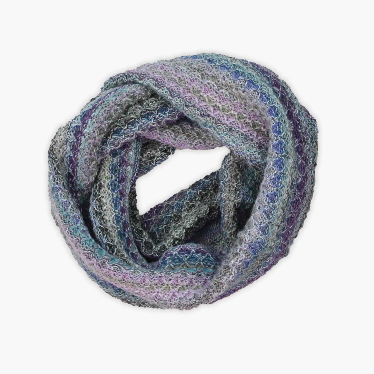 POKOLOKO Alpaca Aurora Infinity Scarf #color_blue-lilac
