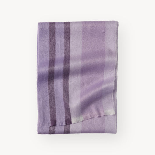 Striped Alpaca Seamless Scarf #color_orchid
