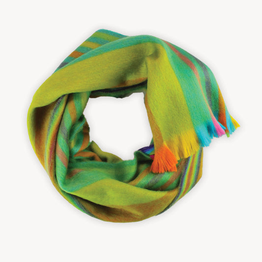POKOLOKO Alpaca Seamless Multi Stripe Scarf #color_caravan-multi-stripe