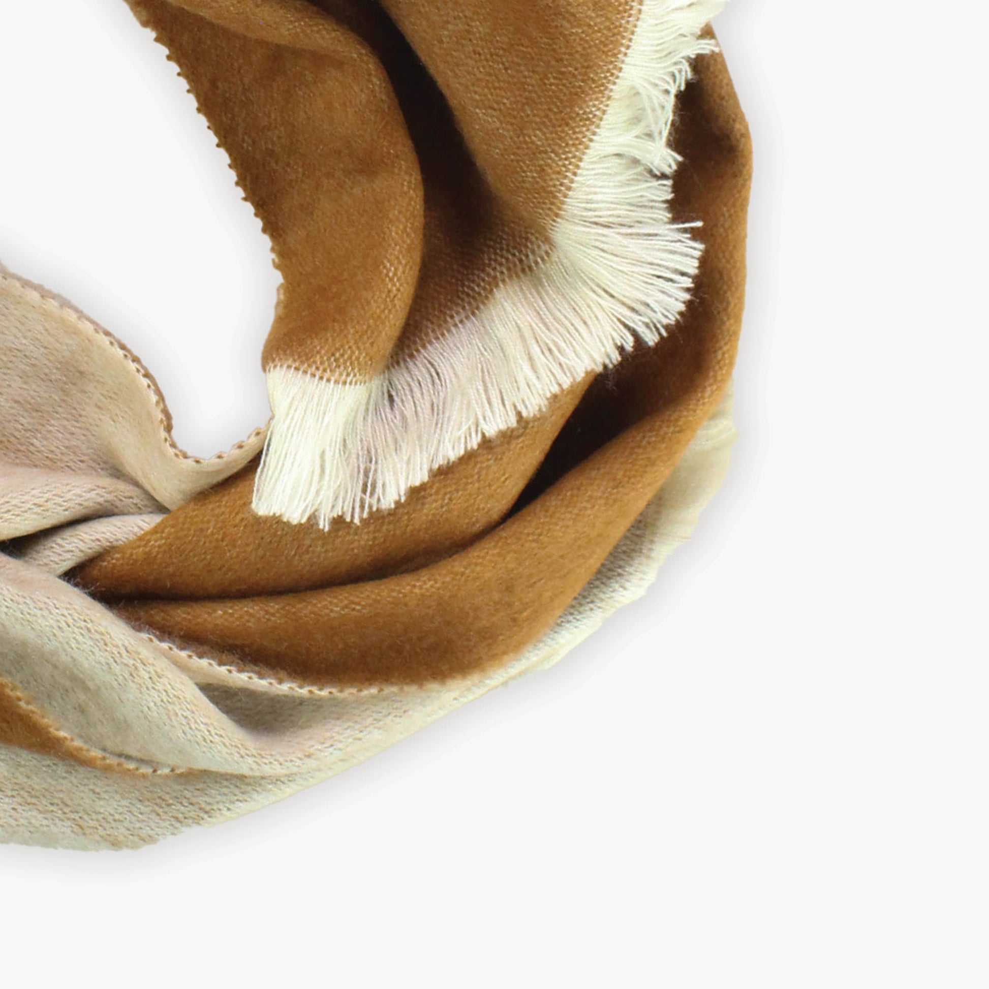 POKOLOKO Reversible Alpaca Seamless Scarf #color_cafe-au-lait