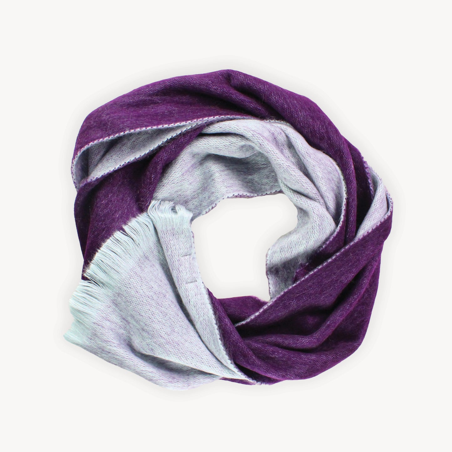 POKOLOKO Reversible Alpaca Seamless Scarf #color_grape