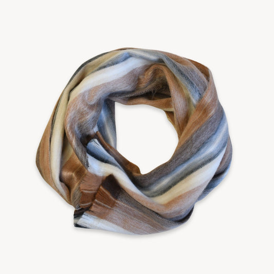 Striped Alpaca Seamless Scarf #color_mushroom