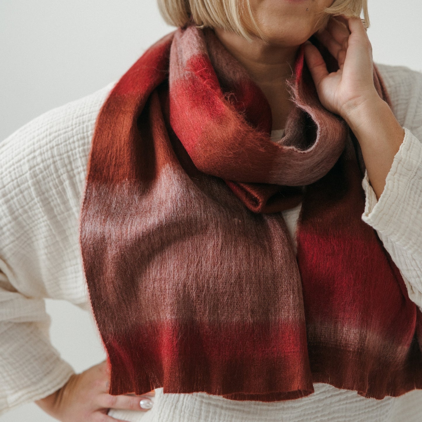 POKOLOKO Alpaca Seamless Multi Mood Scarf #color_tulipwood-mood