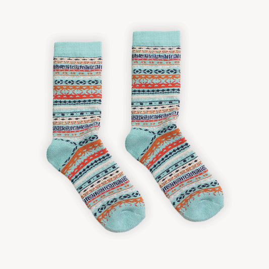 POKOLOKO Crew Alpaca Socks #color_multi-aqua