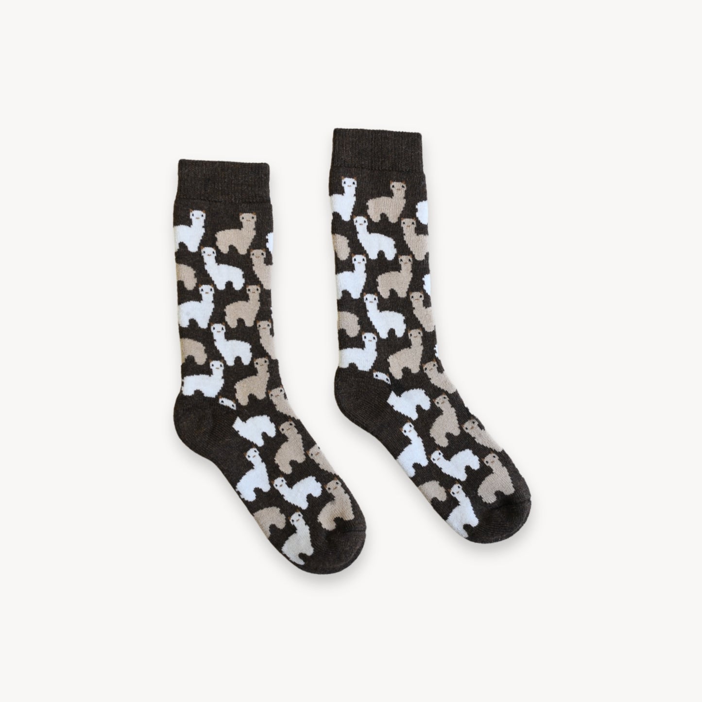 POKOLOKO Herd Alpaca Socks #color_chocolate-herd