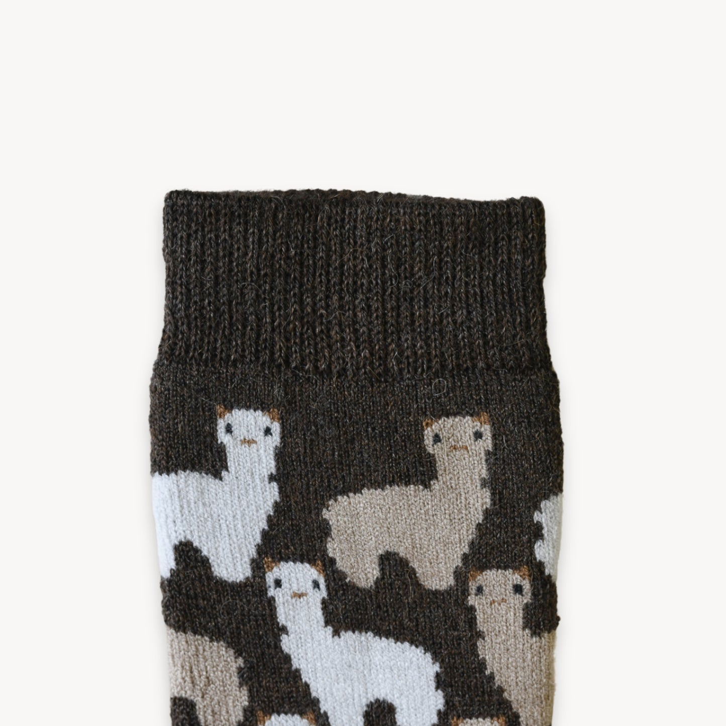 POKOLOKO Herd Alpaca Socks #color_chocolate-herd