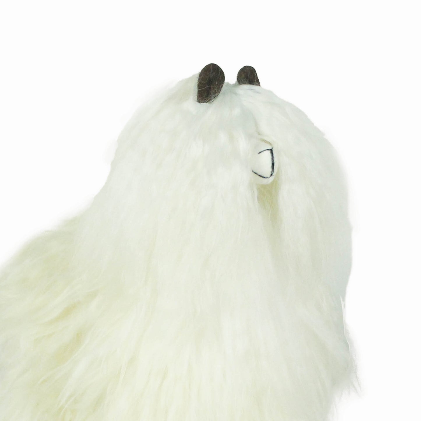 POKOLOKO Alpaca Fur Standing Suri Alpaca #color_white