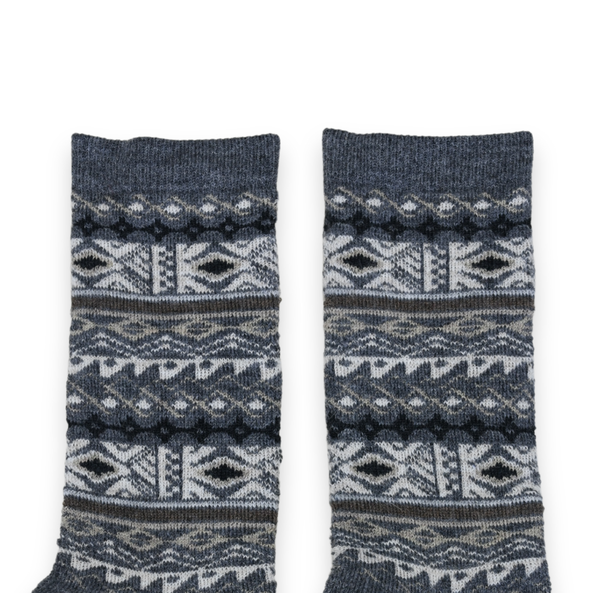 POKOLOKO Thick Print Alpaca Socks #color_rockface
