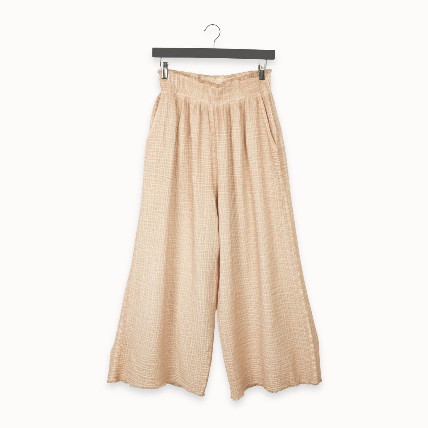 POKOLOKO Crinkle Palazzo Pants #color_crinkle-beige