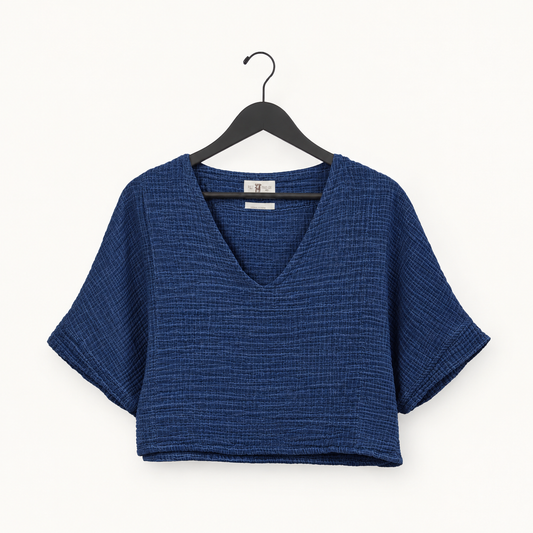 POKOLOKO Crinkle Crop Top #color_crinkle-denim