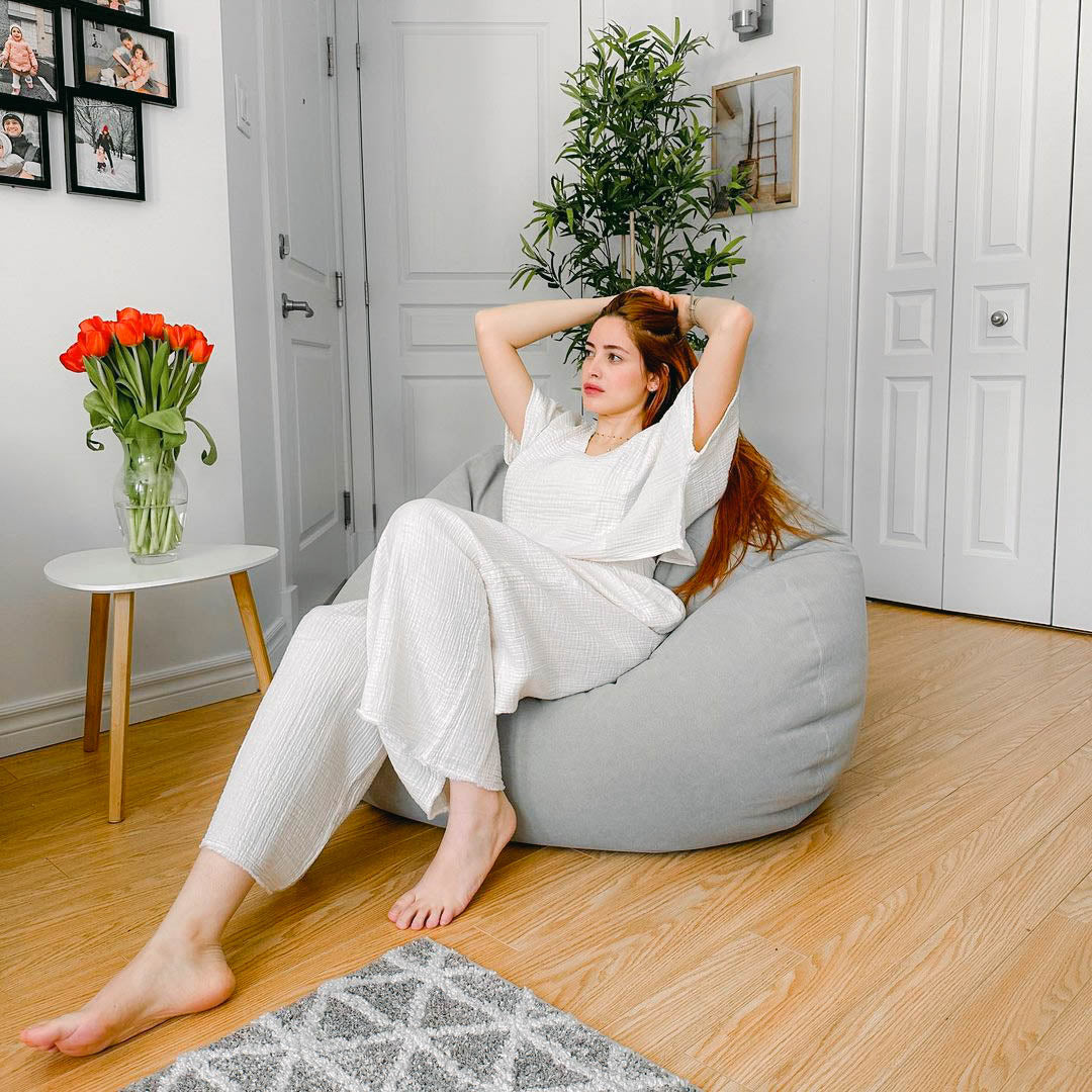 POKOLOKO Crinkle Palazzo Pants #color_crinkle-cream