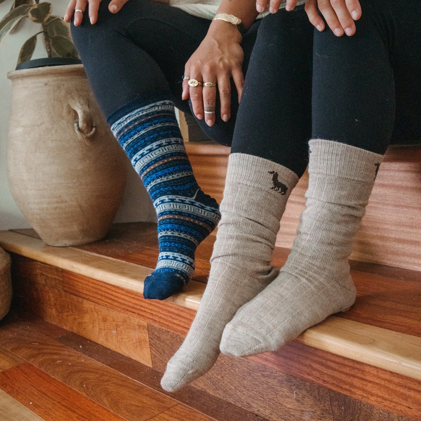 POKOLOKO Everyday Alpaca Socks #color_sand