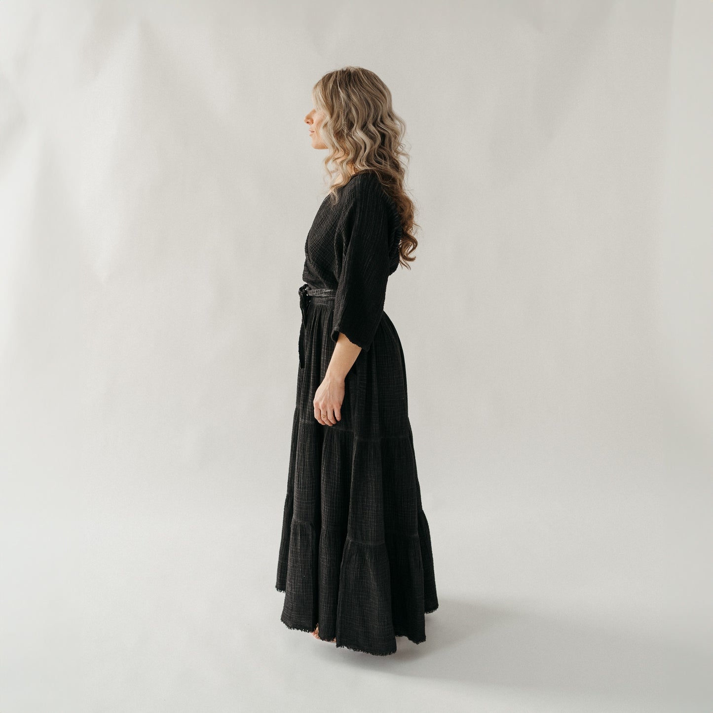 POKOLOKO Crinkle Balloon Sleeve Top #color_crinkle-black