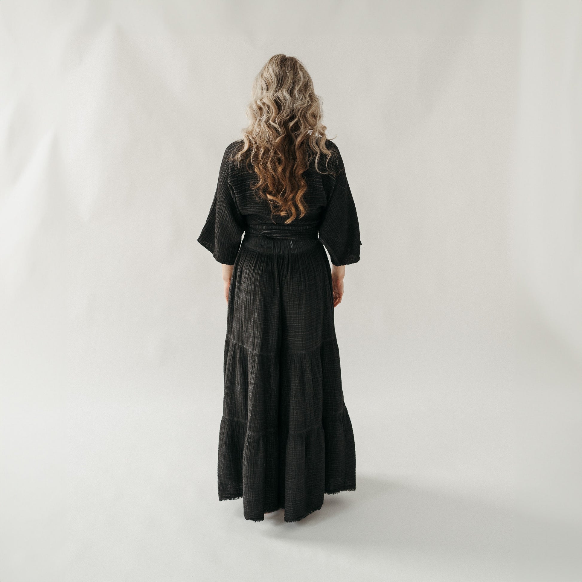 POKOLOKO Crinkle Balloon Sleeve Top #color_crinkle-black