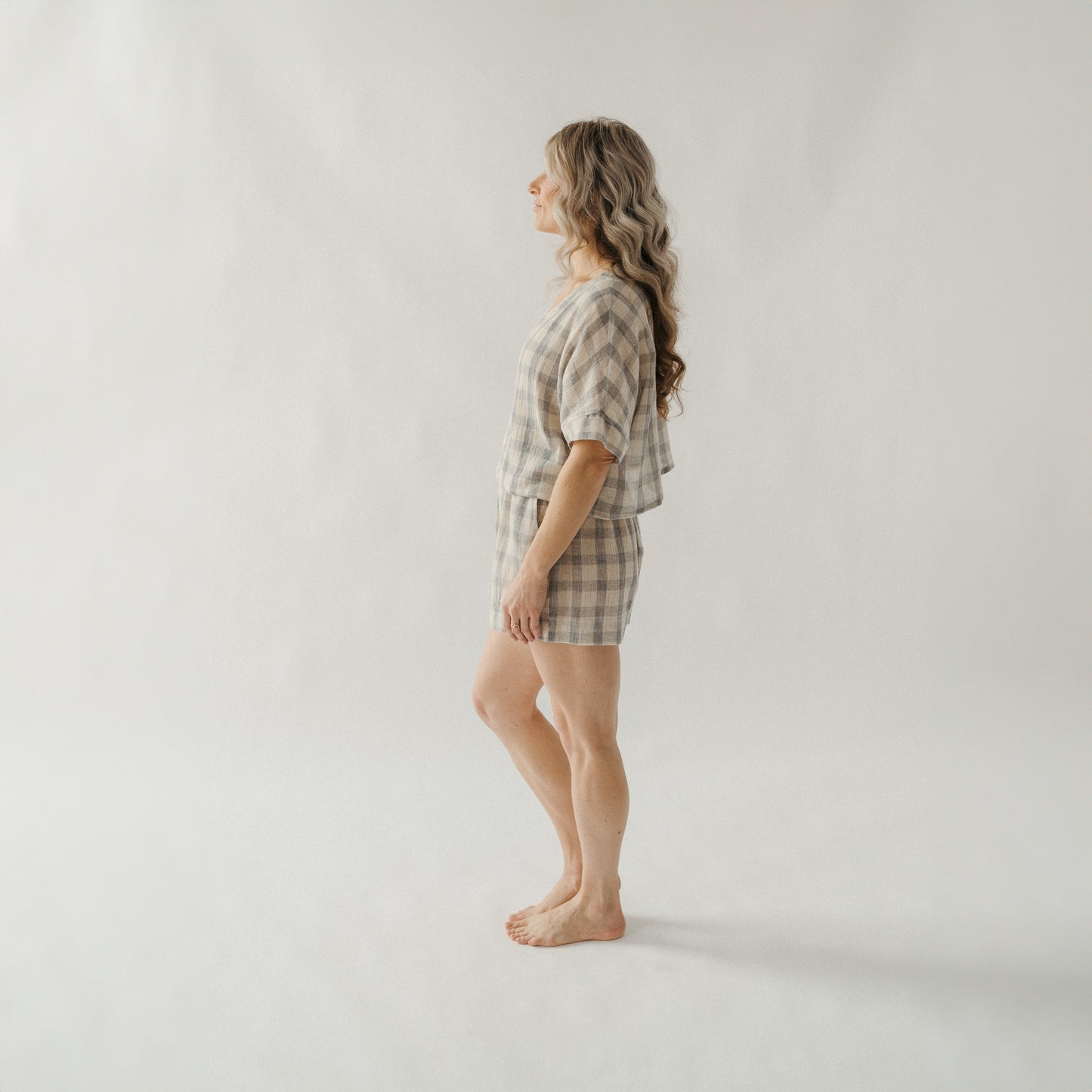 POKOLOKO Plaid Crop Top