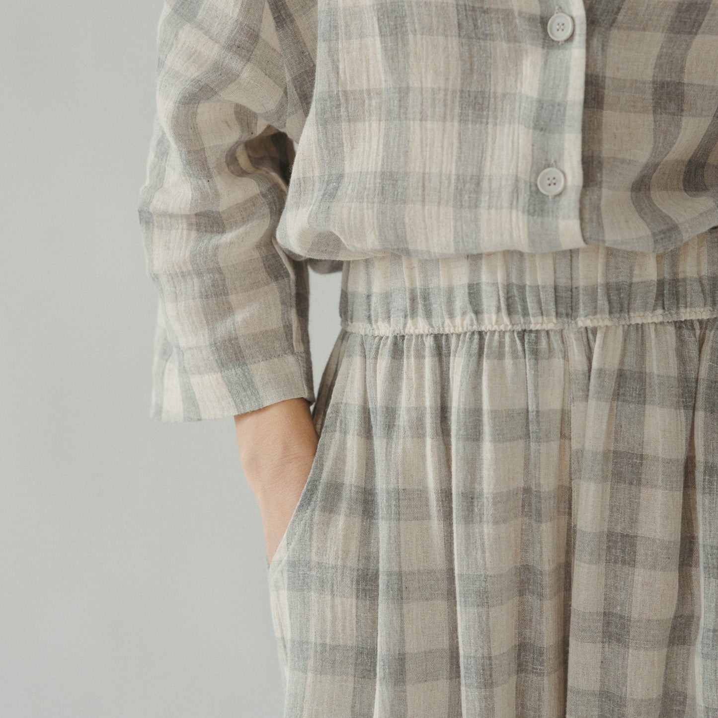 POKOLOKO Plaid Palazzo Pants