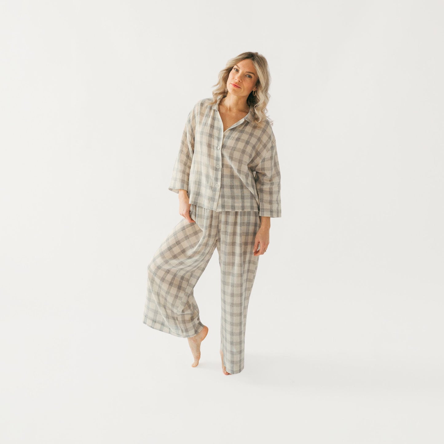 Plaid Palazzo Pants