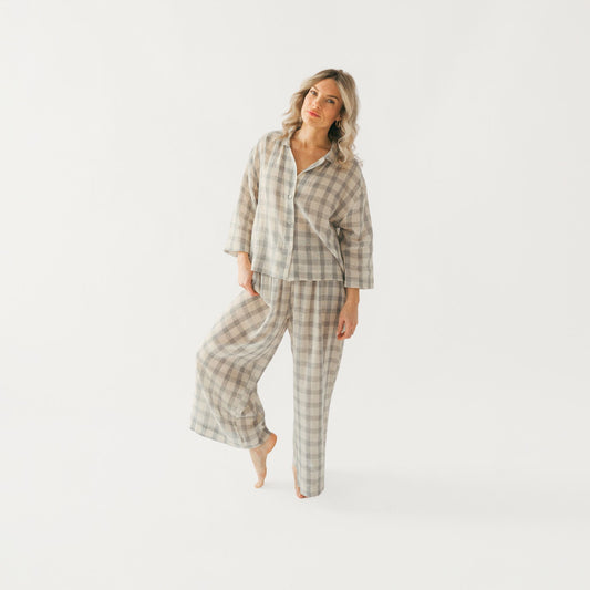 Plaid Palazzo Pants
