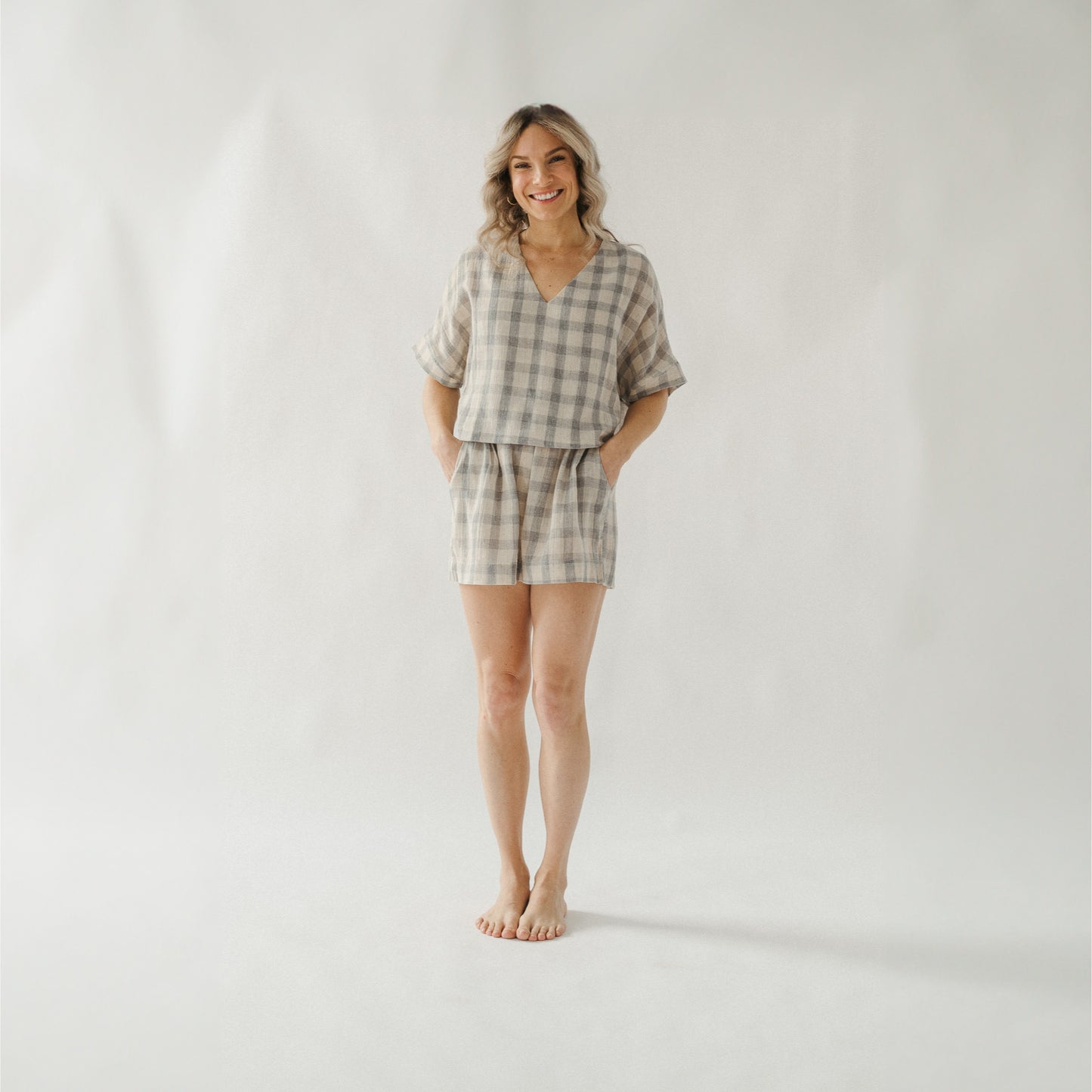 POKOLOKO Plaid Shorts