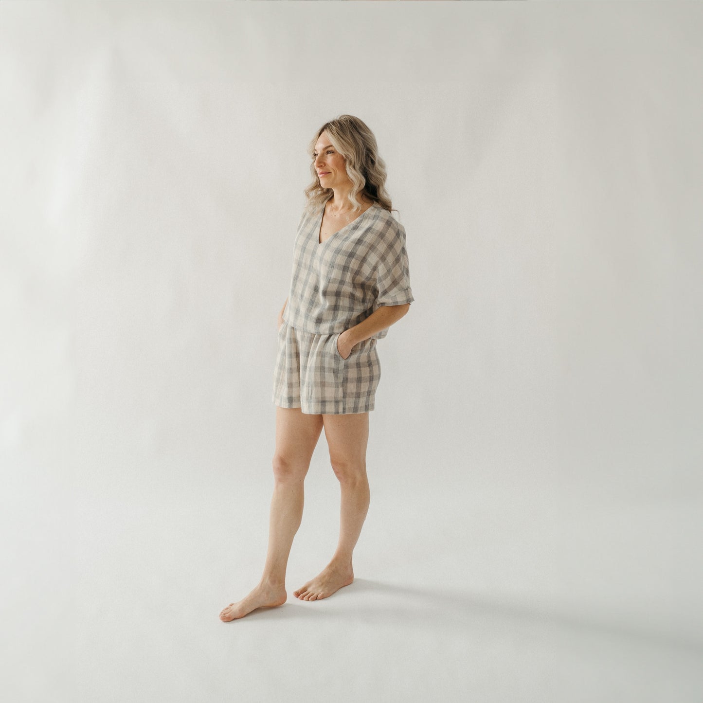 POKOLOKO Plaid Shorts