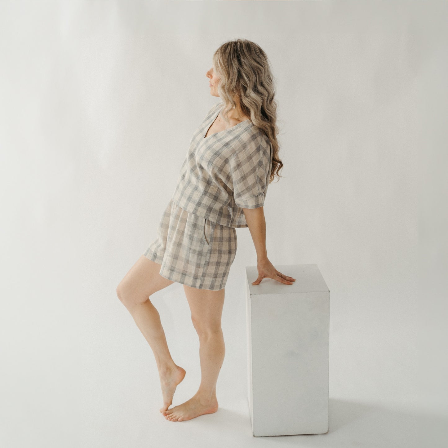 POKOLOKO Plaid Shorts
