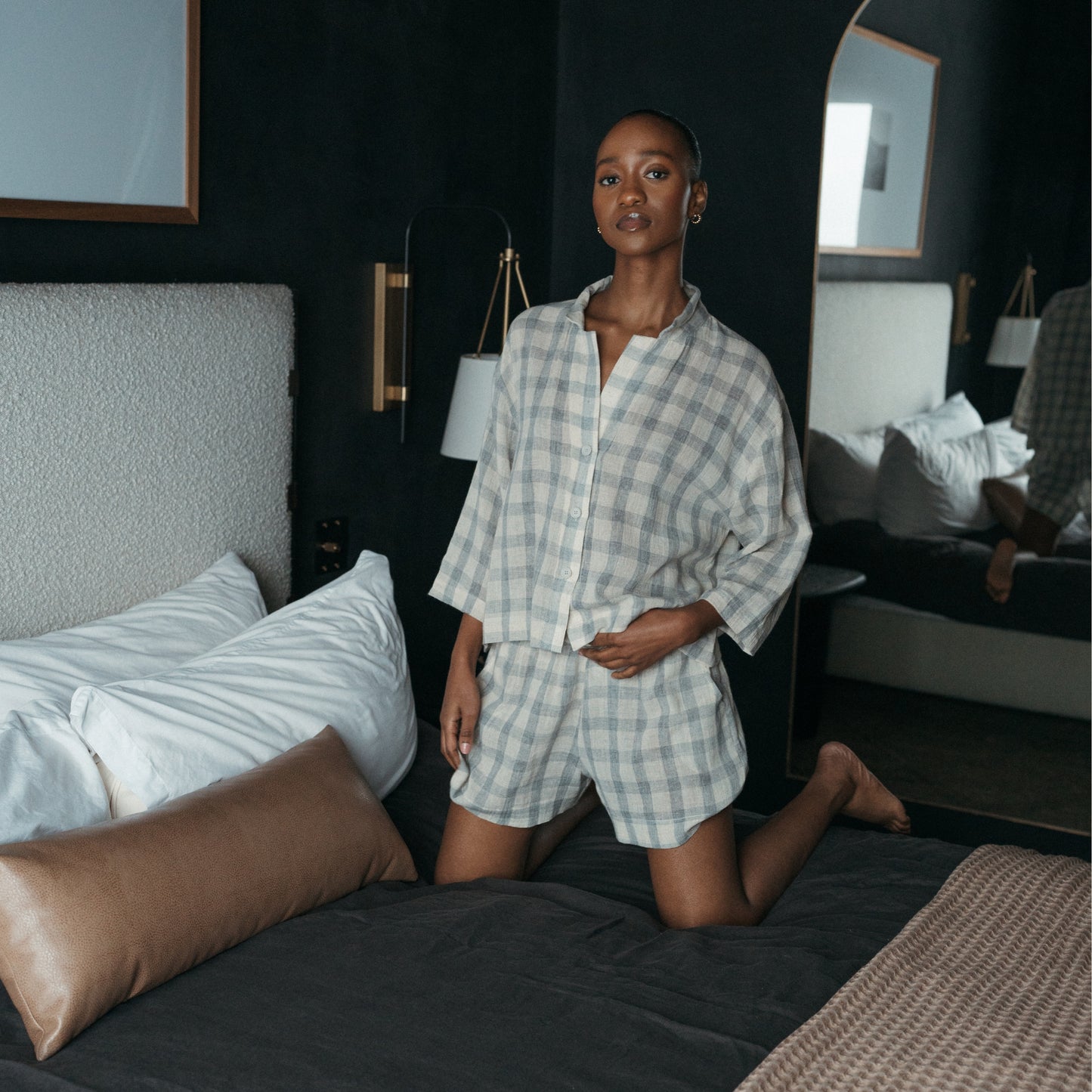 POKOLOKO Plaid Shorts