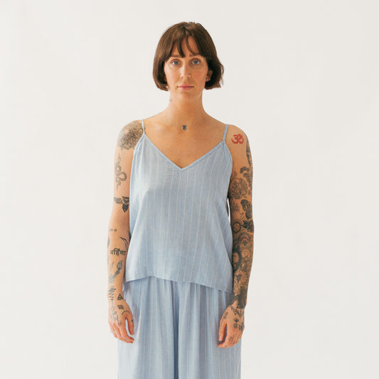 Blue Blend Strappy Top