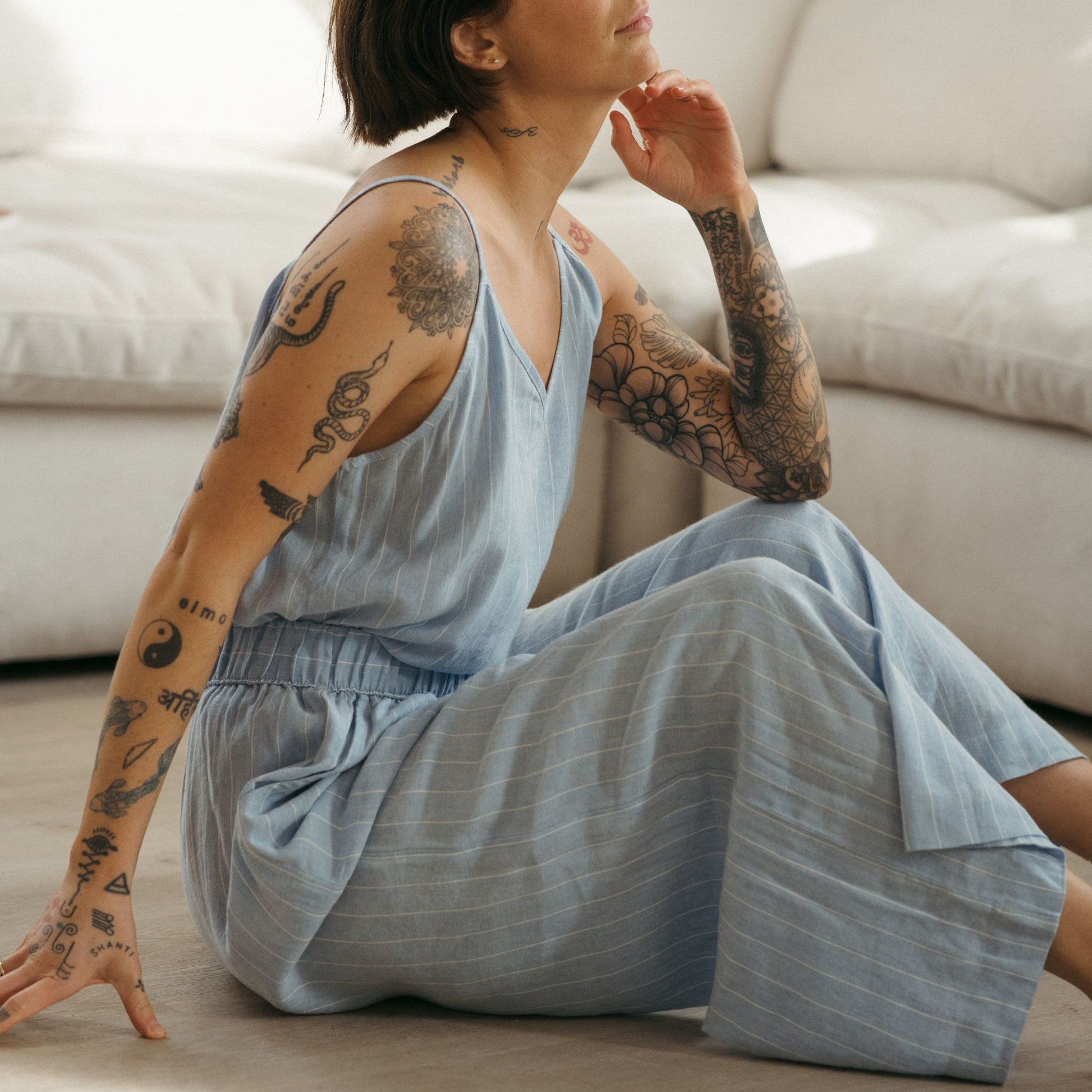 POKOLOKO Blue Blend Strappy Top