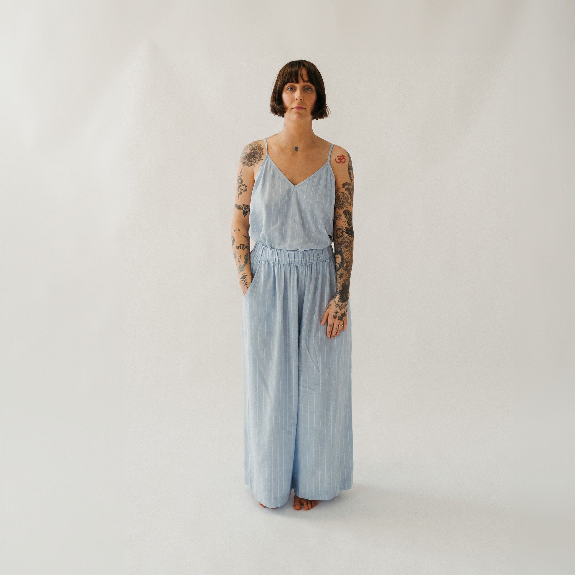 POKOLOKO Blue Blend Strappy Top