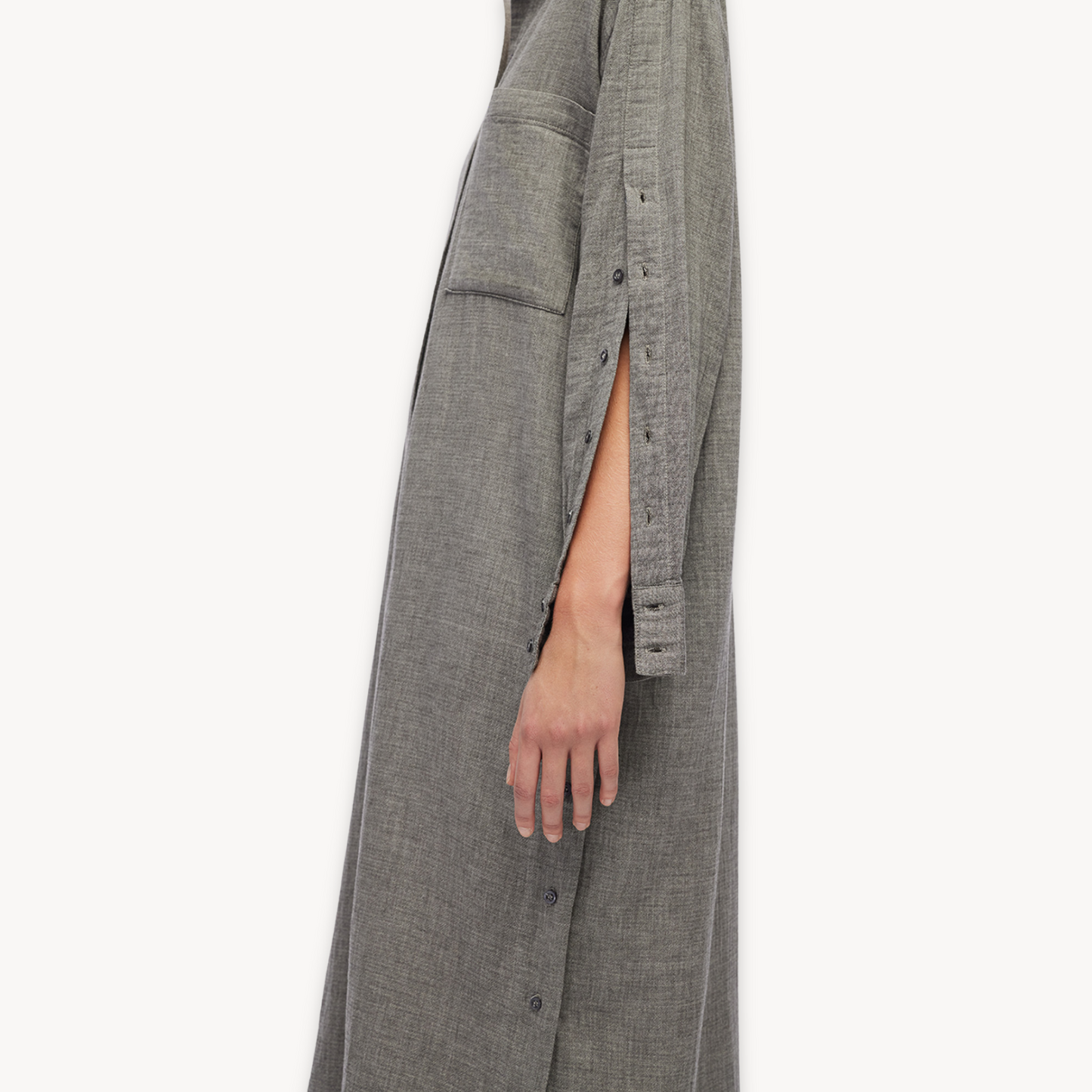 City Collection Buttoned Shirt Dress