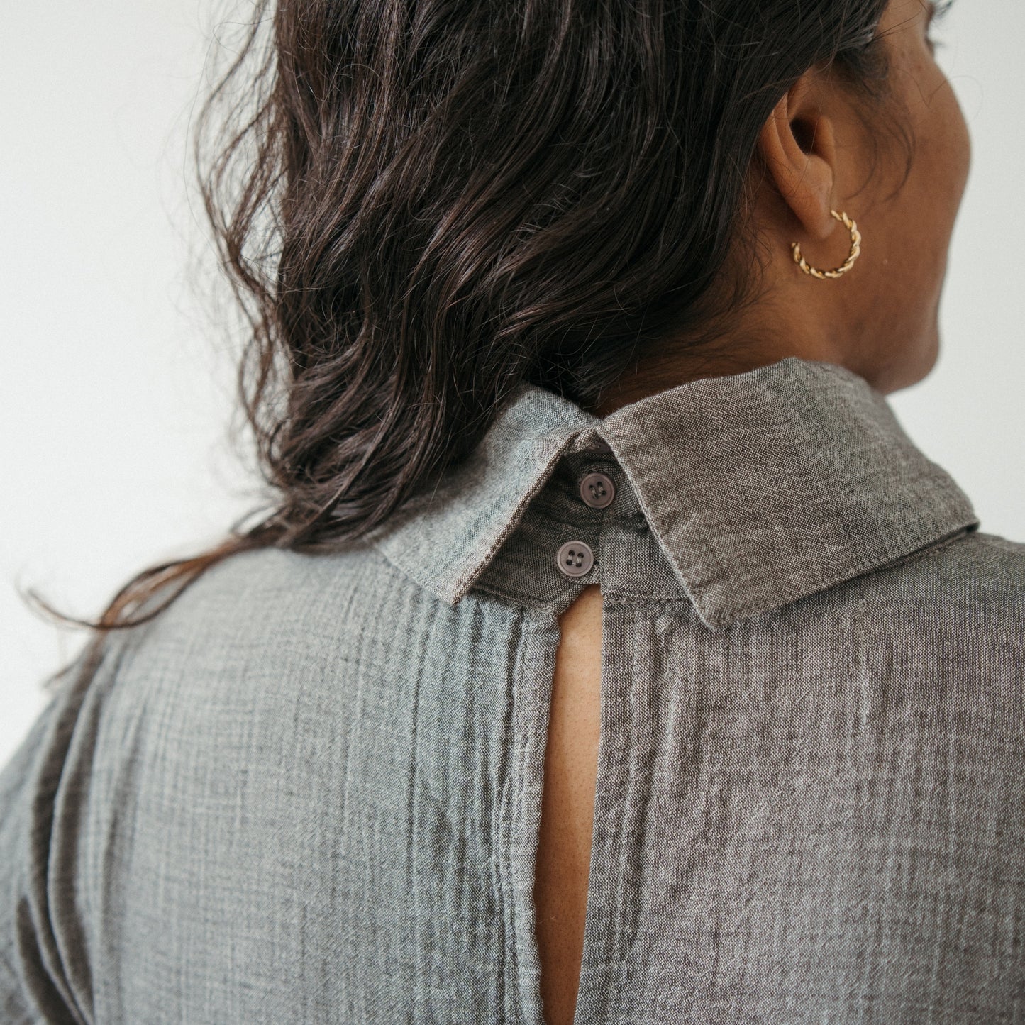 City Collection High Neck Blouse #color_grey