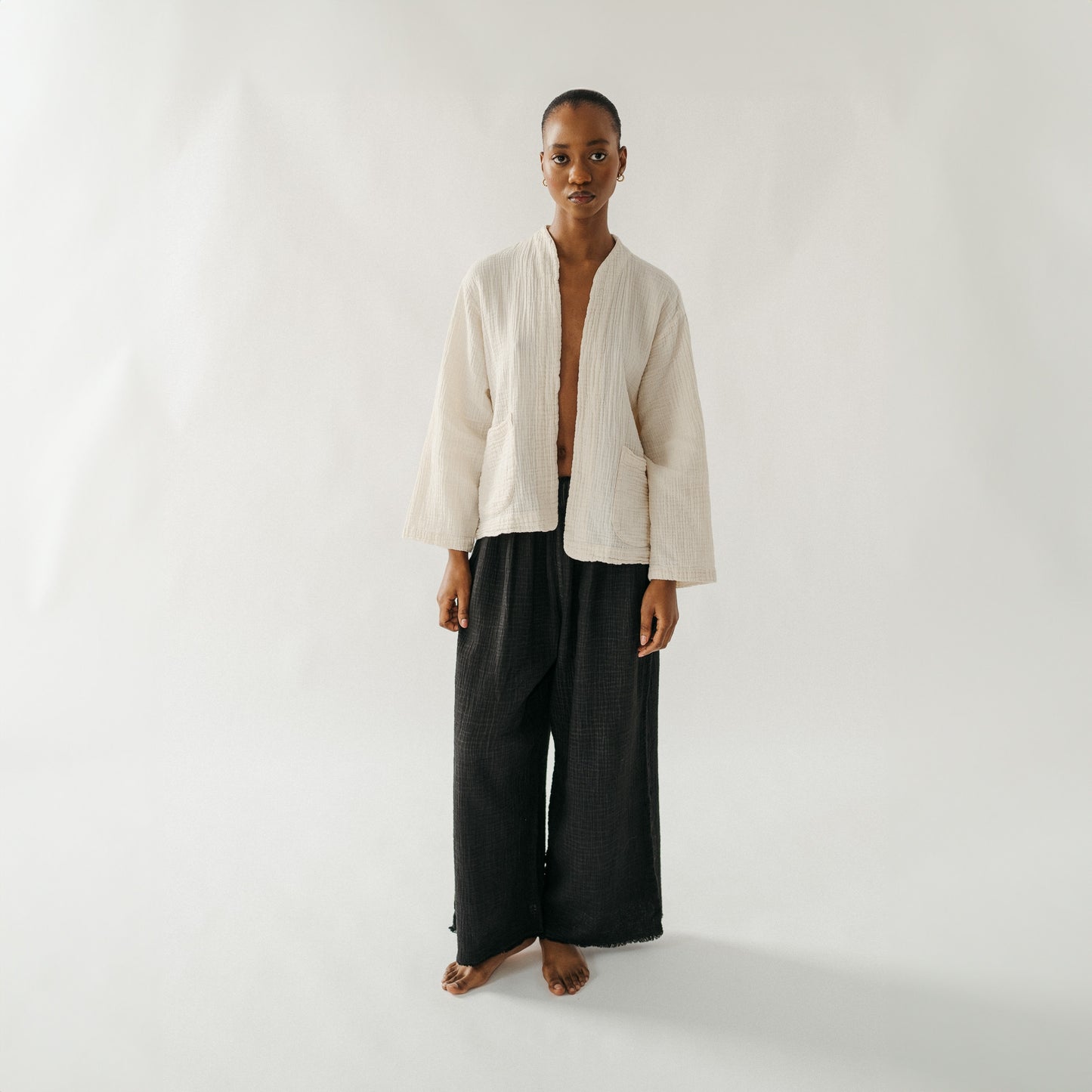 POKOLOKO Crinkle Short Jacket #color_crinkle-cream