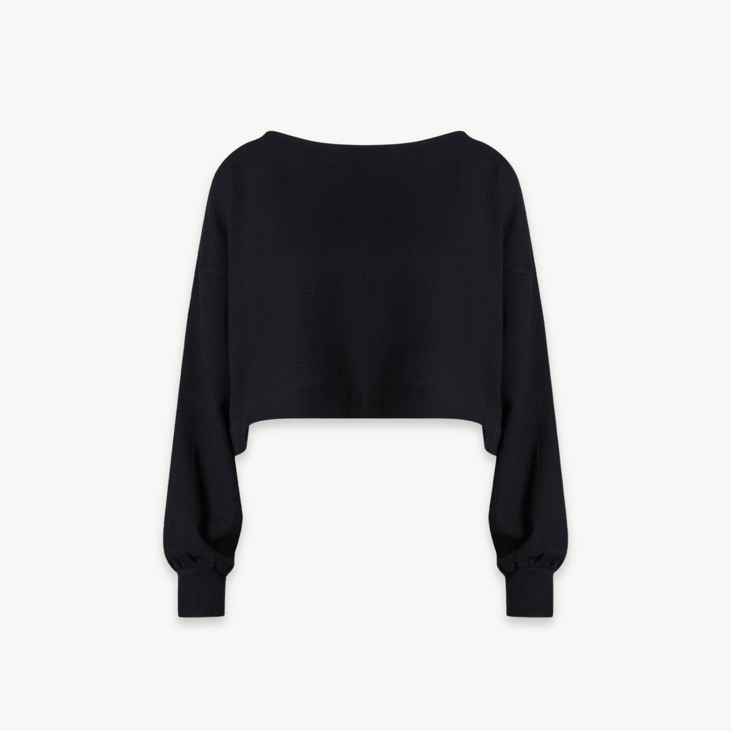 Flat Black Crop Blouse