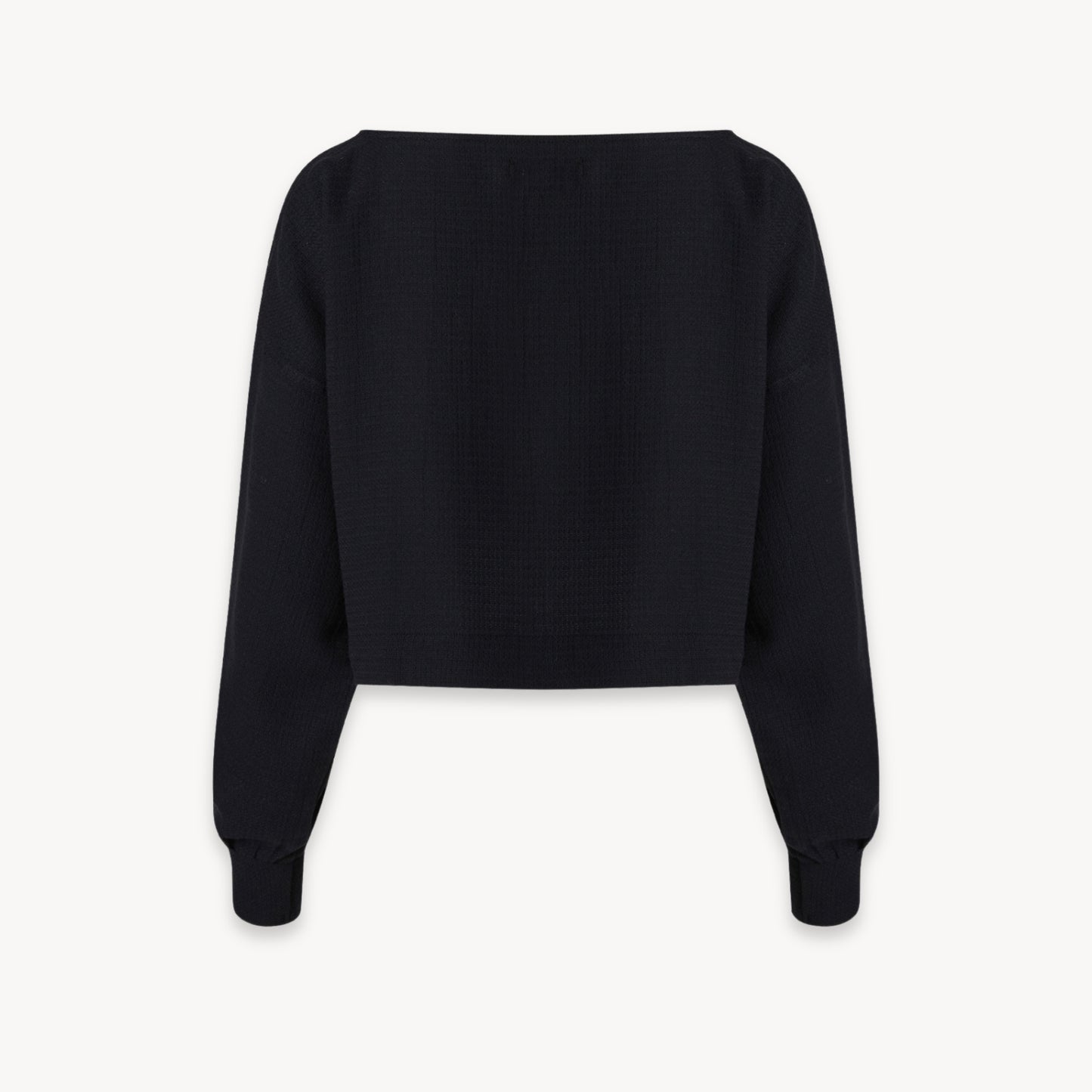 Flat Black Crop Blouse